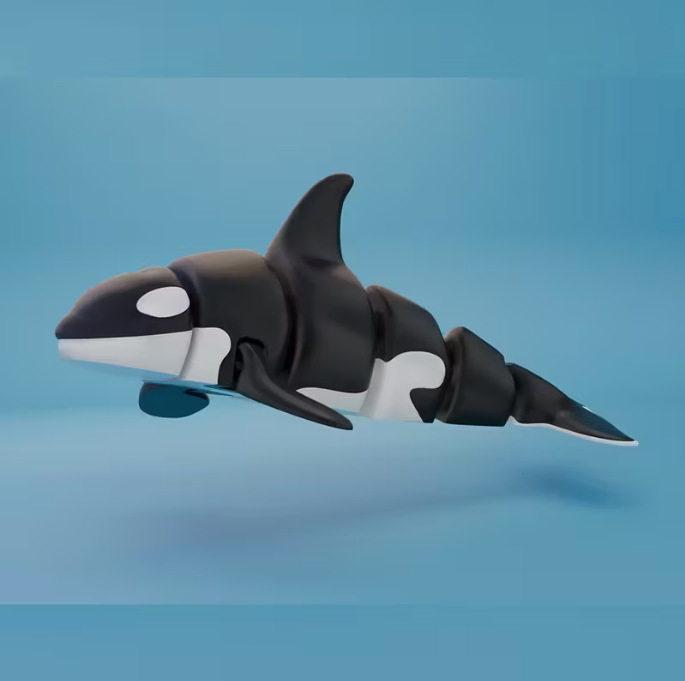 Eco-Friendly 3D Printed Marine Animal Models Simulation Creative Ornaments Figurines For Parent-Child Interactive Play