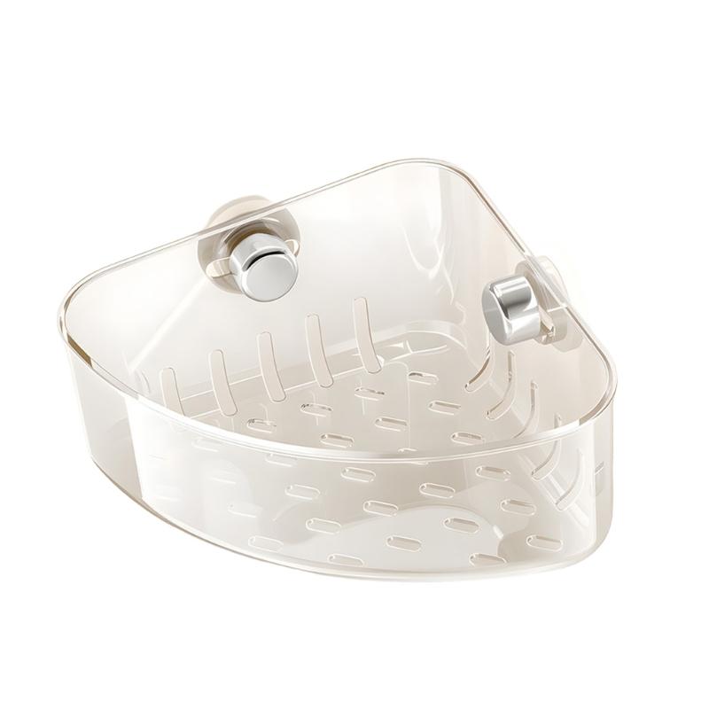 

Kitchen Sink Storage Rack For Corners Space Waterproof Plastic Shelf Easy Assembly Modern Sponge Holder Stand