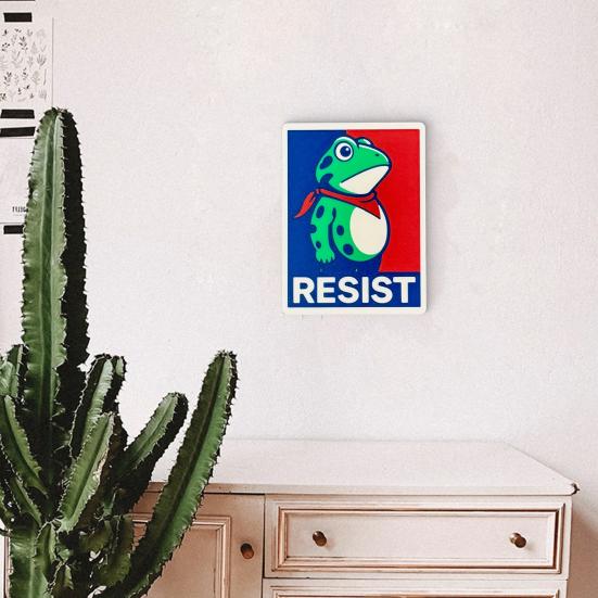 1/2Pcs Resist Frog Wall Decoration 3D Printed Vintage Attitude Frog Wall Art Sculpture Hilarious Home Office Living Room Wall Hanging Ornament