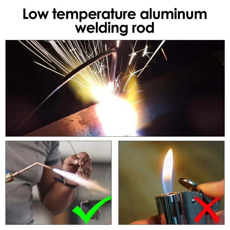2MM*33CM Niedrigtemperatur Leichtschmelzendes Aluminium Universal Silber Schweißstab Kerndrahtstab Lot Keine Notwendigkeit Schweißpulver Schweißstab