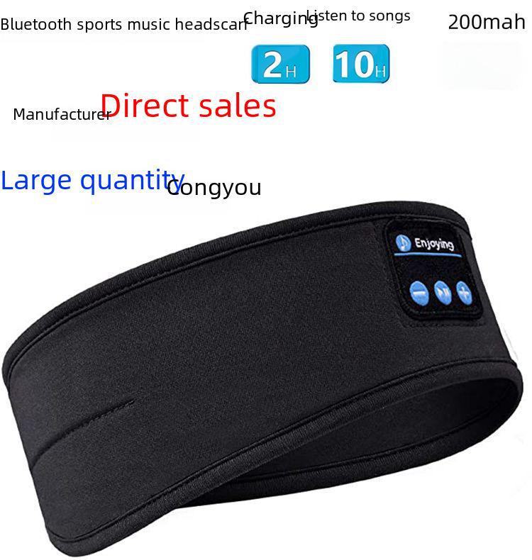 Bluetooth 5.0 Wireless Music Sports Headscarf - Sweat-Absorbing Headband for Running