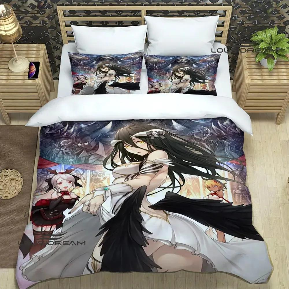 

Постельные комплекты с мультяшным принтом Overlord Изысканный набор постельных принадлежностей Набор пододеяльника и одеяла Комплект постельного белья Роскошный подарок на день рождения EU single(135x200cm)