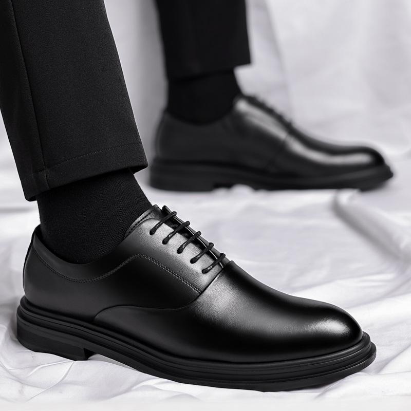 Fashion 3 6 8cm Heel Increase Leather Shoes for Men Spring Autumn New Designer British Style Black Groom Wedding Shoes Men