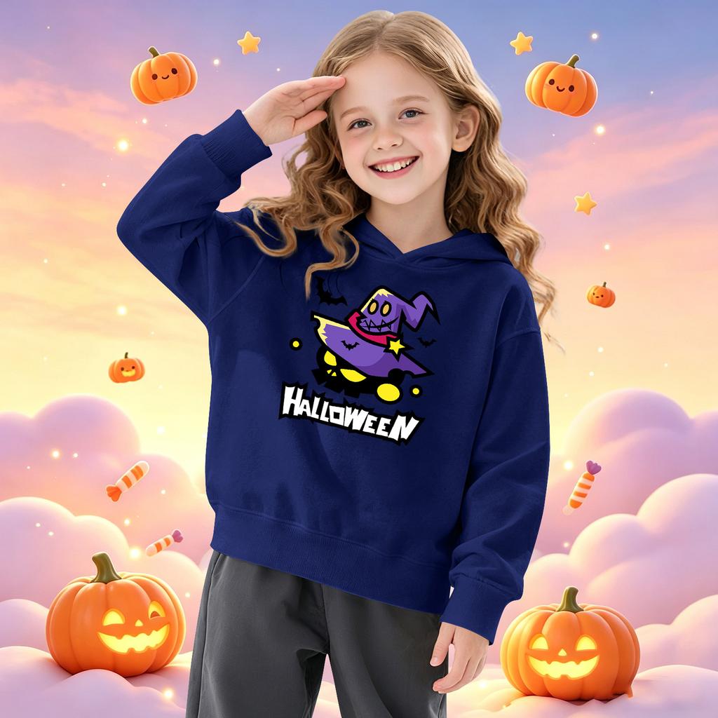 Boys' Printed Hooded Long Sleeve Sweatshirt for Casual Sports and Daily Wear