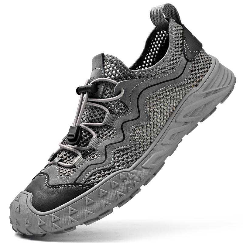 Super Breathable Hiking Shoes Rubber Anti Slip Climbing Trekking Shoes Outdoor Anticollision Sneakers Men Pigskin Walking Shoes