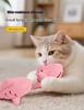 Fish-Shaped Cat Chew Toy - Dental Treat Dispenser Puzzle, Safe Silicone, No Battery, Interactive Pet Snack Game