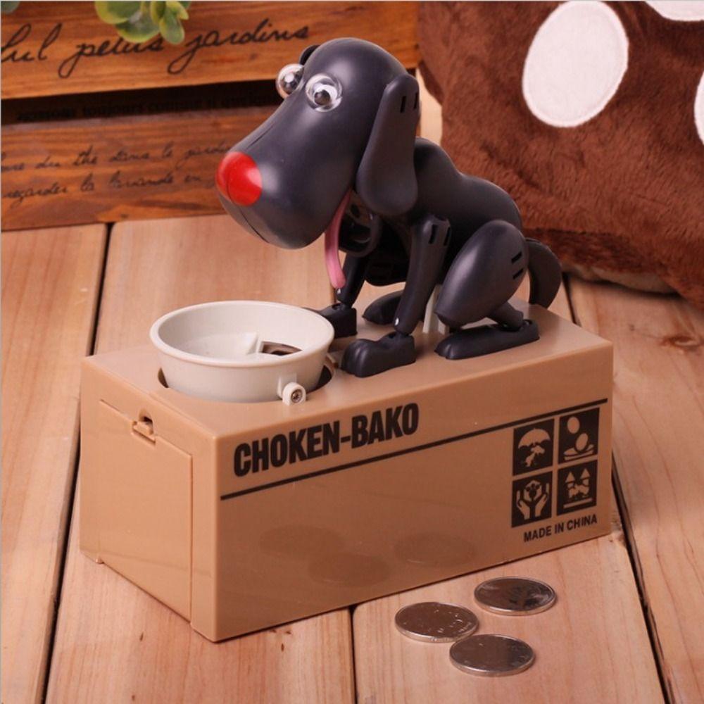 Large Capacity Automated Dog Steal Coin Piggy Bank Anti-fall Coins Storage Box  Living Room