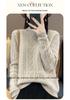 Women's Pure Wool Knitted Pullover Sweater for Autumn-Winter, Round Neck, New 23100