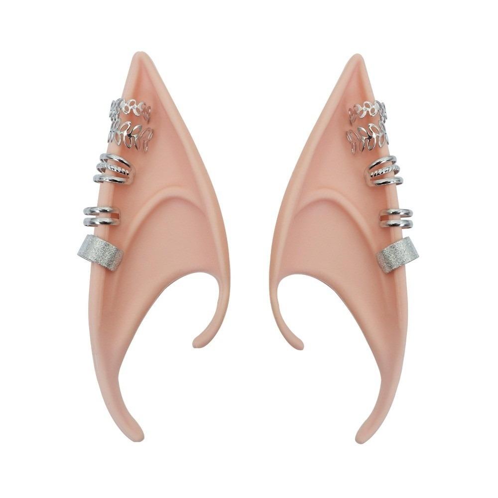1pair Cross False Ears with Earring Ear Cuff Jewelry Cute Elf Ears  Role Play