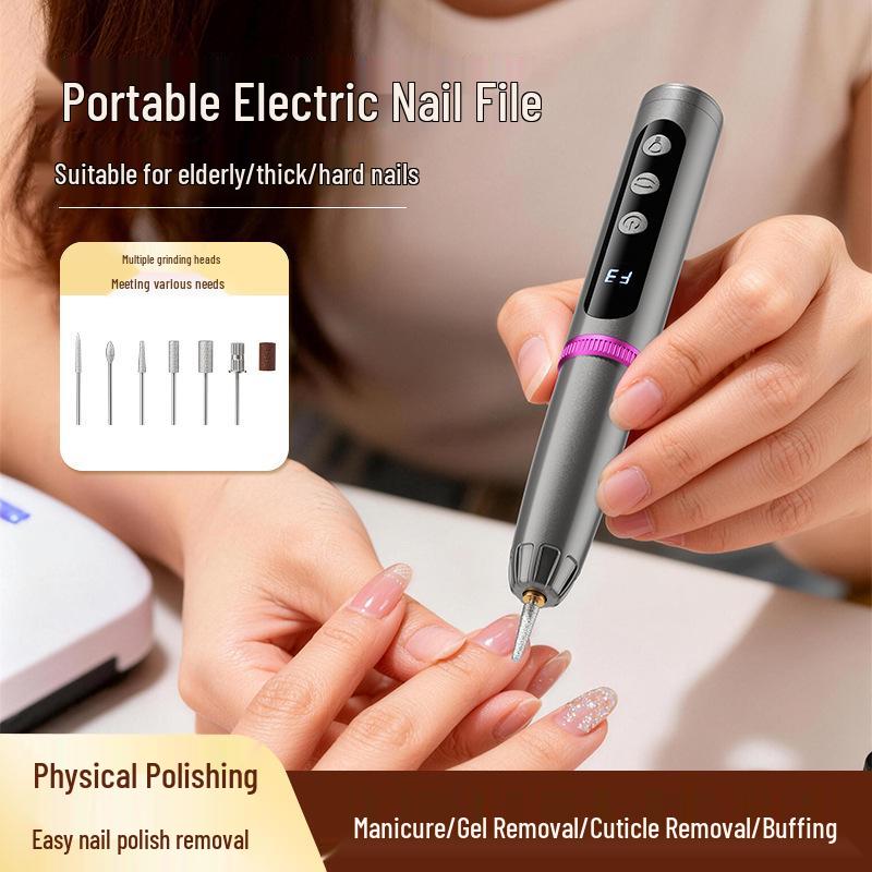 Electric Nail File & Polish Remover with Nail Lamp - New Style