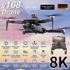 2026 New V168 Drone 4k 5G WiFi FPV Professional GPS/Optical Flow HD ESC Dual Camera Wide Angle Obstacle Avoidance Brushless RC Quadcopter Toy Gift
