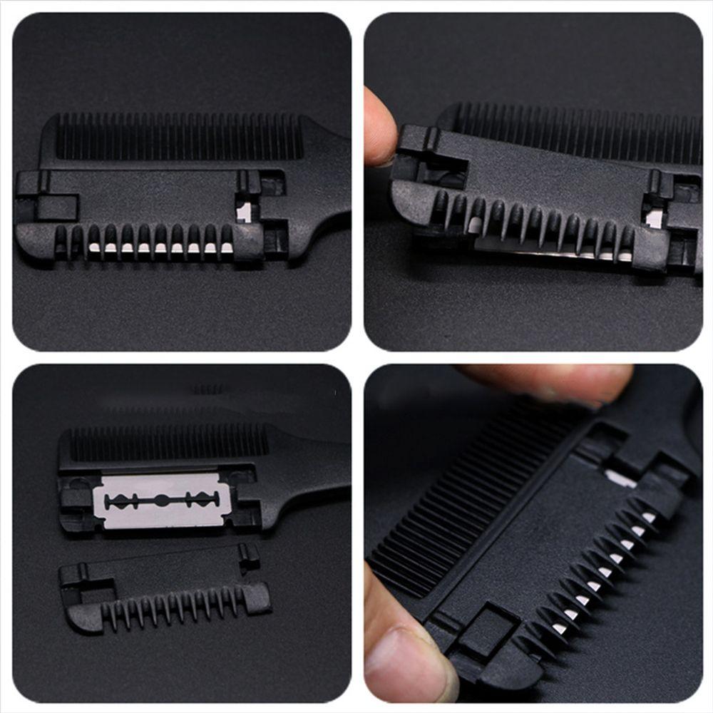 Hair Styling Thinning Comb Hair Cutting Comb Hairdressing Tool Hair Trimmer with Razor Blades