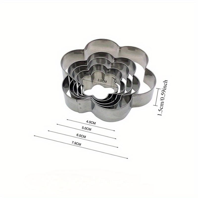 

5 Pcs/Set Flower Petal Faux Leather Cutting Die - Sharp Hollow Punching Tool Set, DIY Leather Workers, Crafters & Enthusiasts 5Pcs/Set