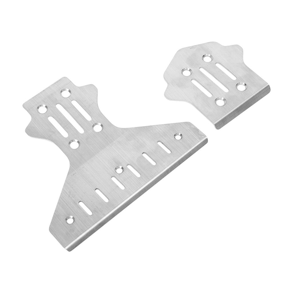 RC Chassis Armor Stainless Steel Front Rear RC Car Body Protector Armor for King Motor KM 1/7 RC Car Silver