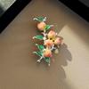 Chinese Style Peach Brooch: Elegant Fruit Design for Women's Fashion