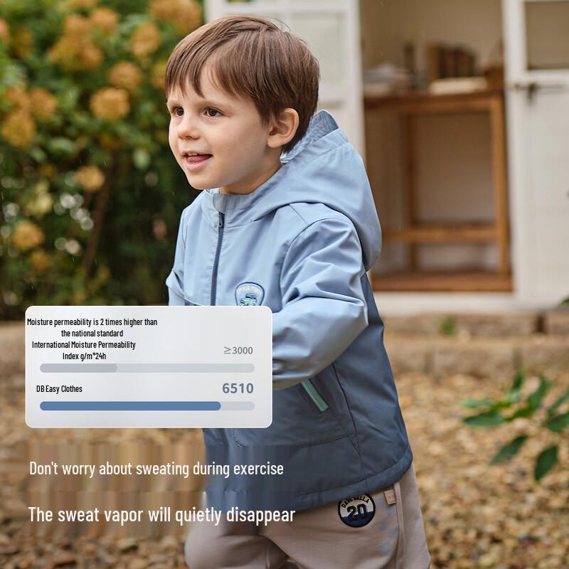 DAVE & BELLA Boys' Waterproof Windbreaker Jacket