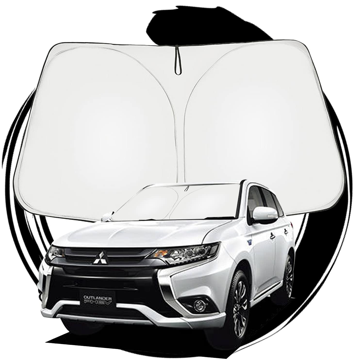 

ruiya Mitsubishi Outlander PHEV Эксклюзивный солнцезащитный козырек на лобовое стекло Автомобильный солнцезащитный козырек Защита от УФ-лучей Солнцезащитный козырек Сон в машине Складные Заказные детали