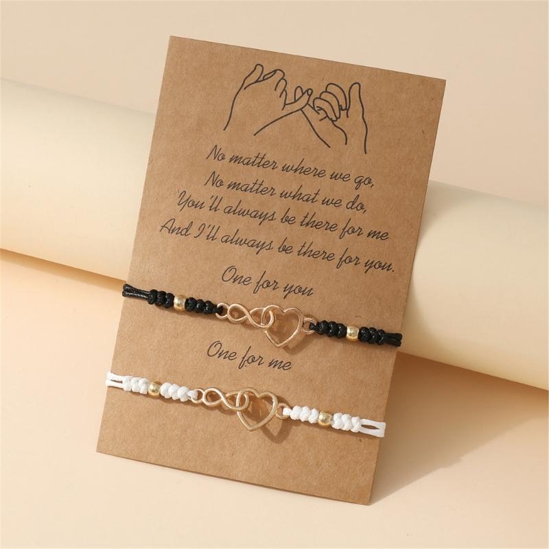1 Pair Handmade Friendship Bracelets Rope Bracelets Set Adjustable Cotton Anklets Unisex Bracelet for Any Occasion
