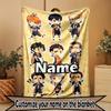 Individuelle Namenspersonalisierte Haikyu Druckdecke, Heimdekoration, Schlafzimmer, Sofa, Camping, Couch, Geschenke für Geburtstag Weihnachten