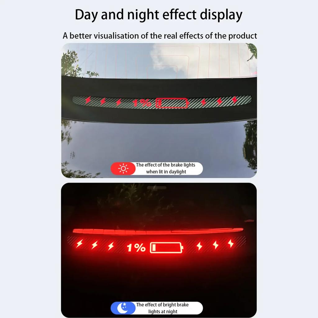 Glow-in-the-dark Stickers Halloween Accepts Custom Stickers Tesla Model 3 Y High Brake Acrylic Projection Panel Top Taillight