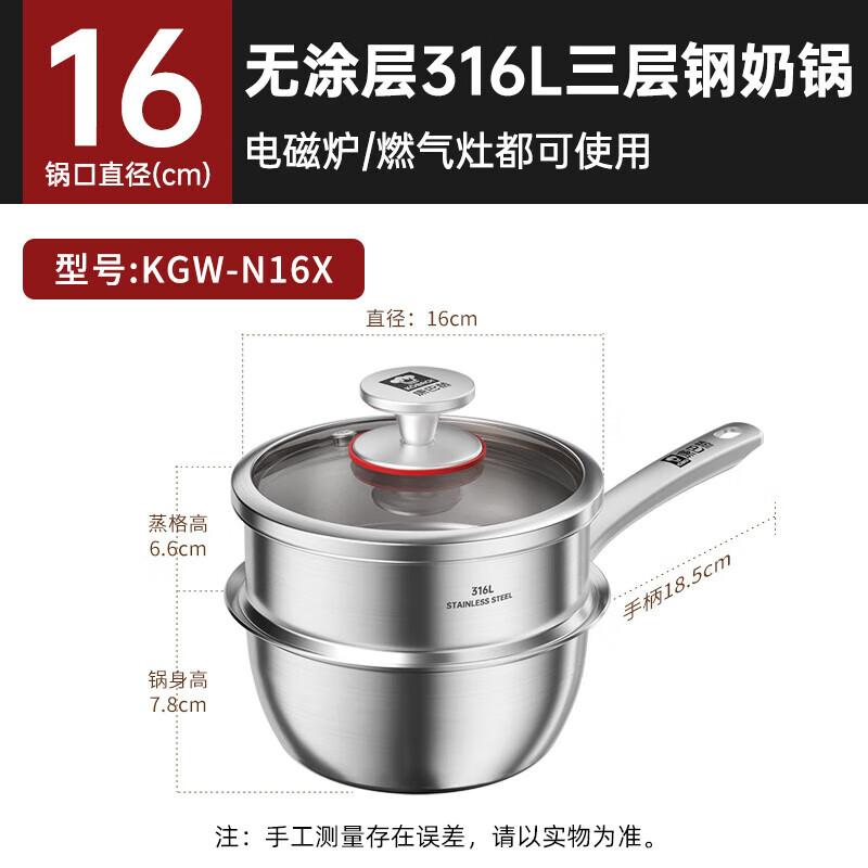 KBH 3-Ply 316L Stainless Steel Saucepan