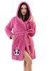 Vestaglia da Donna Calda Corta con Cappuccio Peluche L