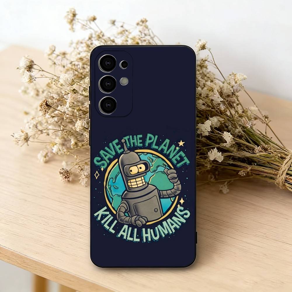 F-Futurama AnimE-e B-Bender  Phone Case For Samsung S25,S24,S21,S22,S23,S30,Ultra,S20,Plus,Fe,Soft Silicone Black Cover