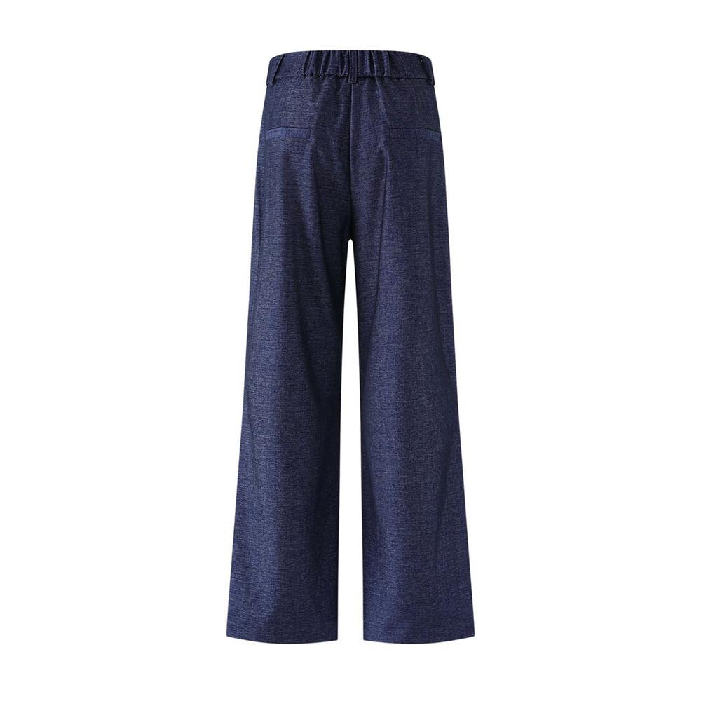 Europen American Mens Pants Commuting Elastic Waist Pleated Design Baggy Straight Trousers Summer Fashion Casual Suit Pants Male