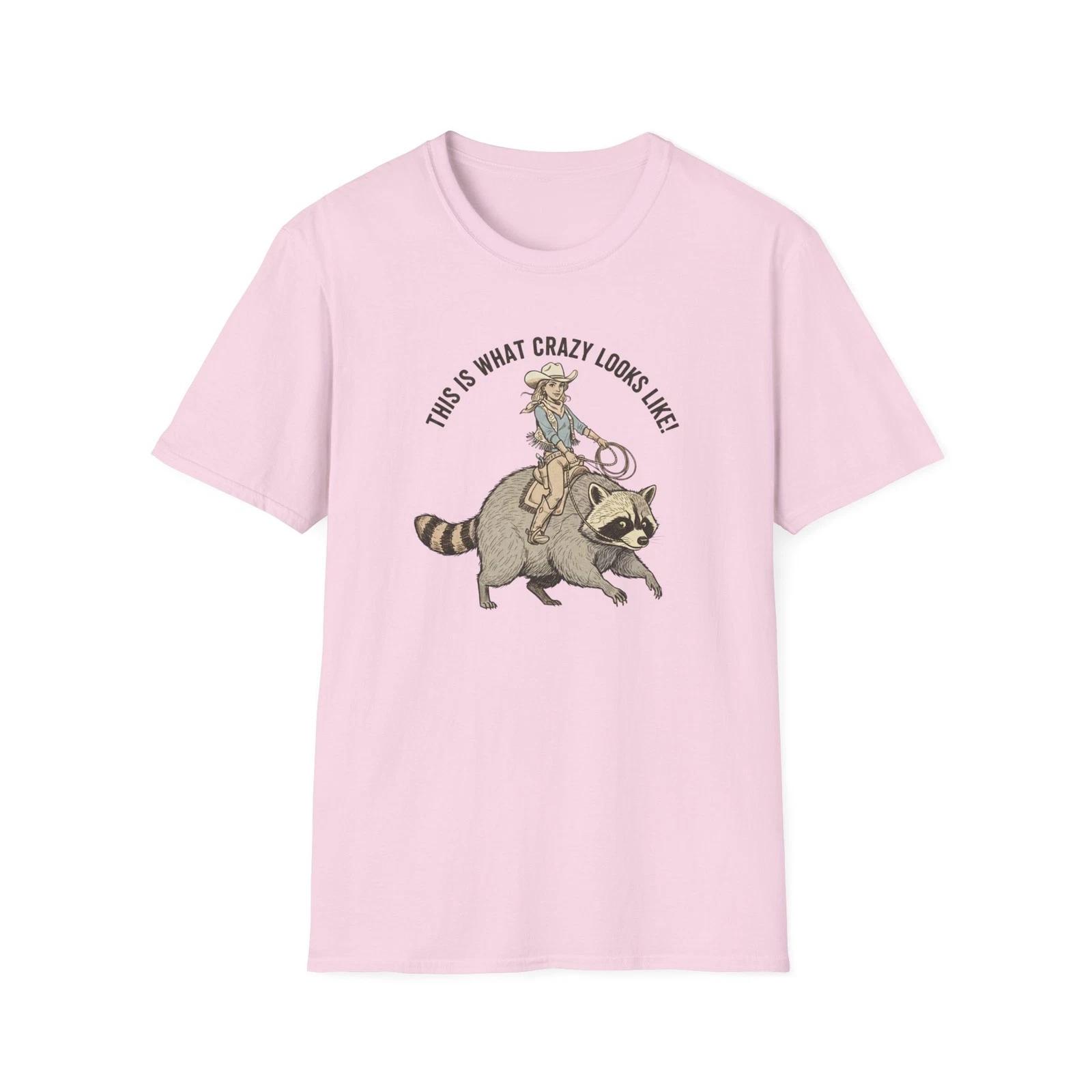 Fun Crazy Raccoon Unisex T-Shirt, Graphic Tee, Cute Animal Shirt, Quirky [...] XL