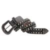 Unisex Leather Rhinestone Rivet Belt - Trendy Punk Fashion Accessory