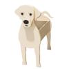 Cartoon-Tiere, niedliche Hundeform, Topfpflanze, Garten, dekoriert, Labrador-Pflanzgefäß