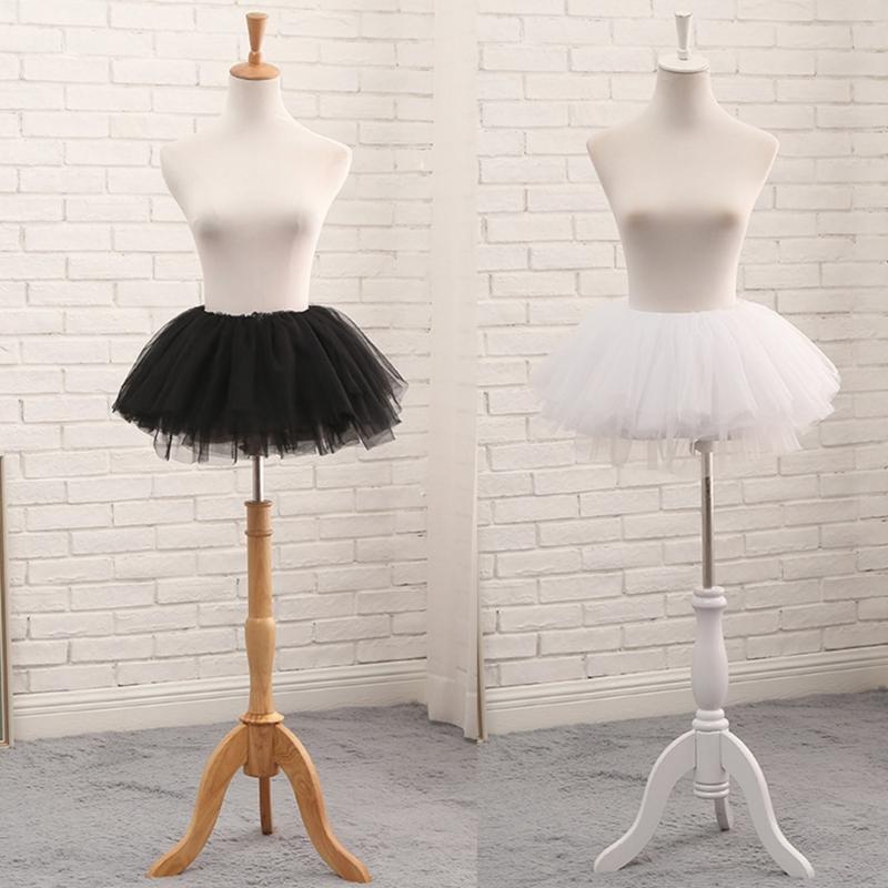 Jupe Courte Tutu Danse Ballet Bulle Vintage Superposée Plissée Couleur Unie Tulle Jupon Cosplay Fête Costume