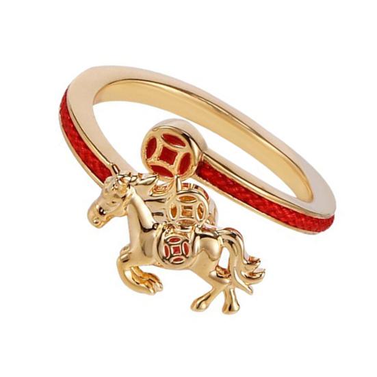 1/2 Τεμάχια Γυναικείο Δαχτυλίδι Δακτύλου Περιστρεφόμενο Άλογο Σχέδιο Χρήματος Δαχτυλίδι Έτος Αλόγου 2026 Ανοιχτό Ρυθμιζόμενο Δαχτυλίδι Κοσμήματα Αξεσουάρ