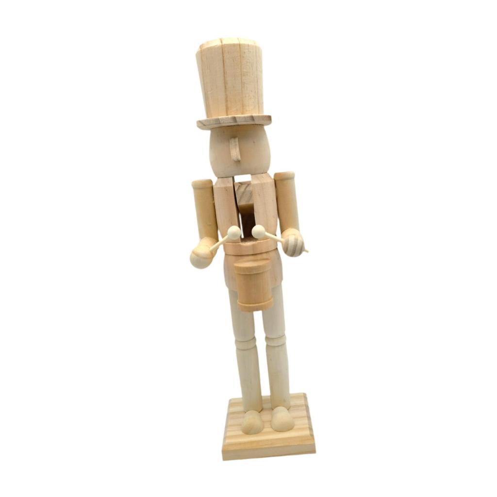 Wood Nutcracker Figurines Paint Your Own Mini Wooden Nutcracker Figure for Table Decor Arts Project Christmas Craft Supplies