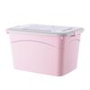 Scatola portaoggetti in plastica, grande capacità, manico portatile, organizer per la casa, contenitore con coperchio, vestiti, giocattoli
