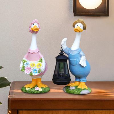 2x Solar Ducks Garden Ornament Lawn Decoration Light Waterproof Patio Yard Statues Decor for