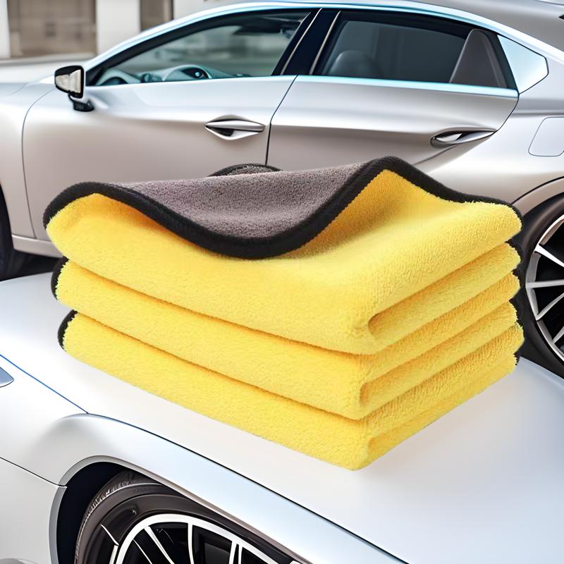 

Double-Sided Coral Fleece Cleaning Towel - Thick, Lint-Free, Absorbent for Cars, Golf Clubs, Fishing Rods, and Household Use. 400gsm