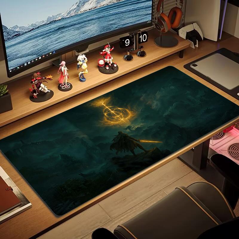 Tappetino Mouse Elden Ring Grande Cuscino Tavolo da Gioco Antiscivolo Laptop Tablet Mousepad Grande Tappetino XXL Mini PC Tappetino Gioco Con bordo bloccato_XIA