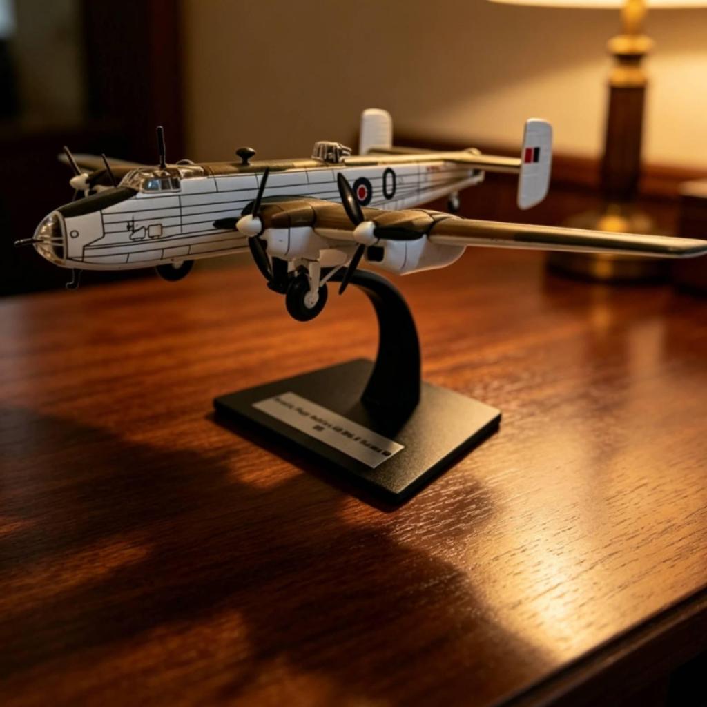 1:144 Scale Aviation Bomber Model Cast Metal Plane with Display Stand Propeller