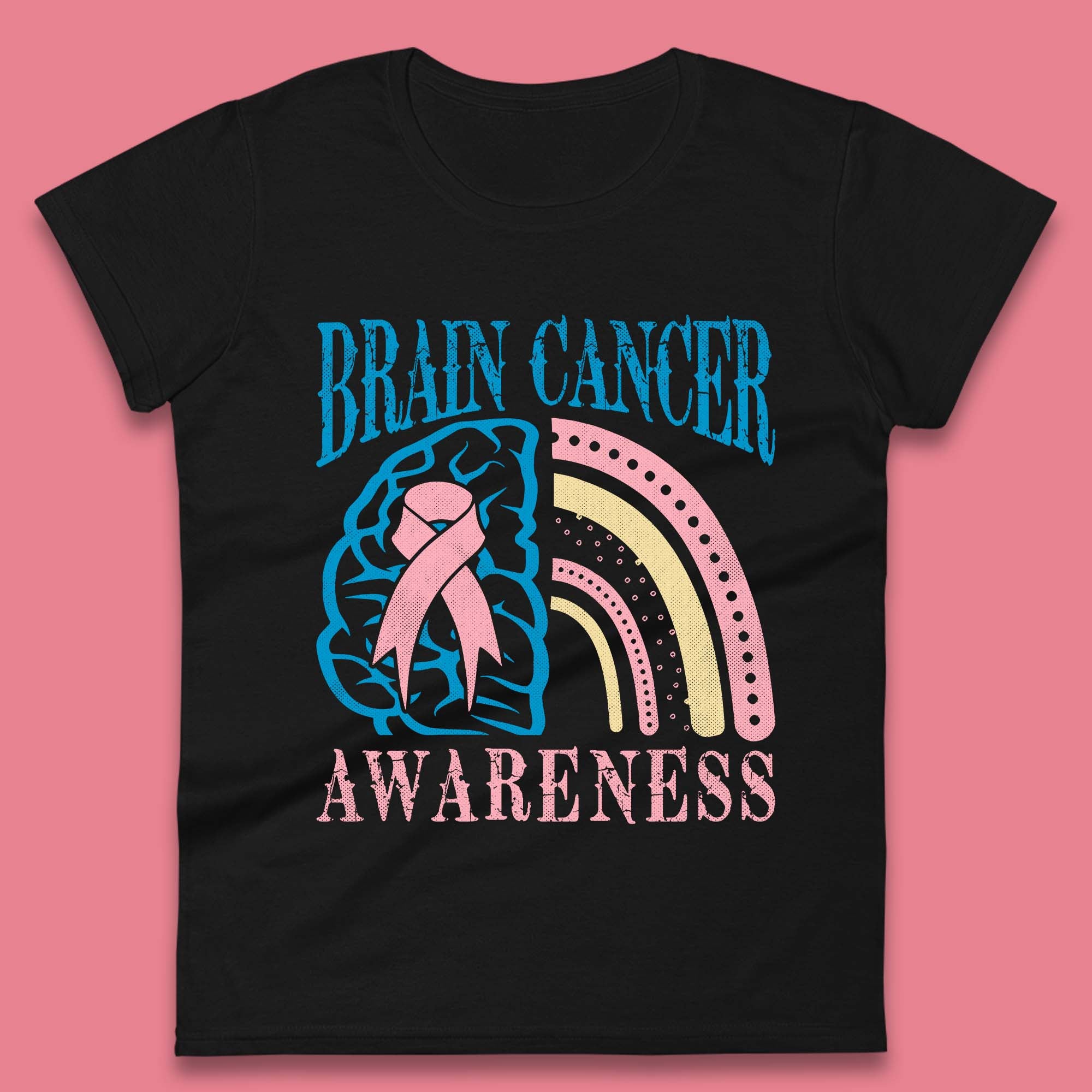 Brain Cancer Awareness Womens T-Shirt Mens Tops Tees Unisex 4XL