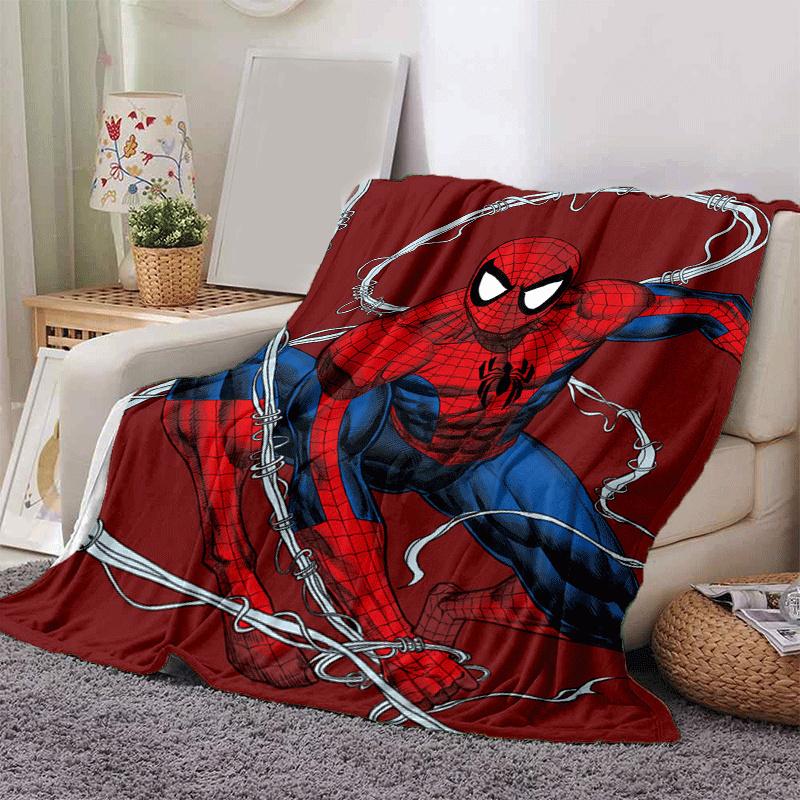 1pc Spider-Man Printing Blanket - Soft, All-Season Throw for Office Blanket, | Personalized Gift with Adorable Cartoon Design