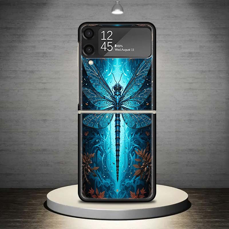 Beautiful Dragonfly Enthusiasts Phone Case For Samsung Galaxy Z Flip 7 6 5 4 3 5G Shockproof Cover Z Flip7 Flip6 ZFlip5 Flip3 Fl
