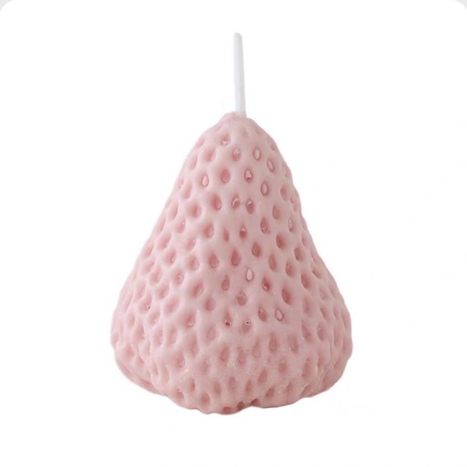 Strawberry-Scented Red Pink Candles for Festive Occasions: Christmas, Valentine s Day, Birthdays