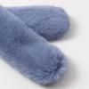 LALA Fur Scarf Petite Blue