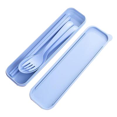 Set Ustensile de Călătorie Reutilizabile cu Etui Portabil Bețișoare Furculiță Lingură Veselă Ecologic Tacâmuri