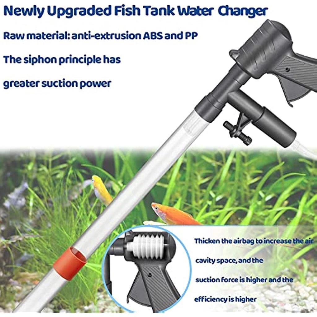 Aquarium Gravel Cleaner Kit Aquarium Cleaner Aquarium Water Change Aquarium Floor Vacuum Cleaner Gravel Cleaner Water Changer Aquarium (Black)