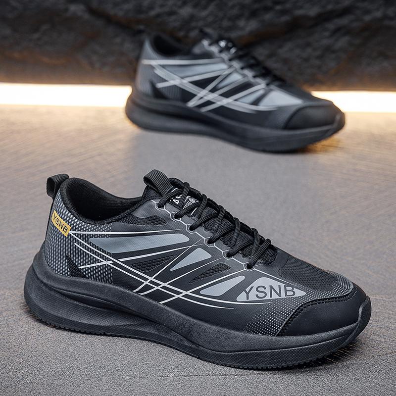 Fashion Sneaker Men Running Shoes Fashion Casual Mesh Breathable Height Increased Platform Climbing Gray Rubber Sole Wear-resistant Blac