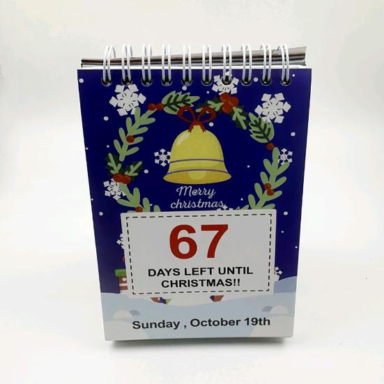 Christmas Tear-Off Countdown Calendar 2025 Desktop 100 Day Christmas Countdown Calendar Festival Advent Calendar for Home Decor Daily Countdown
