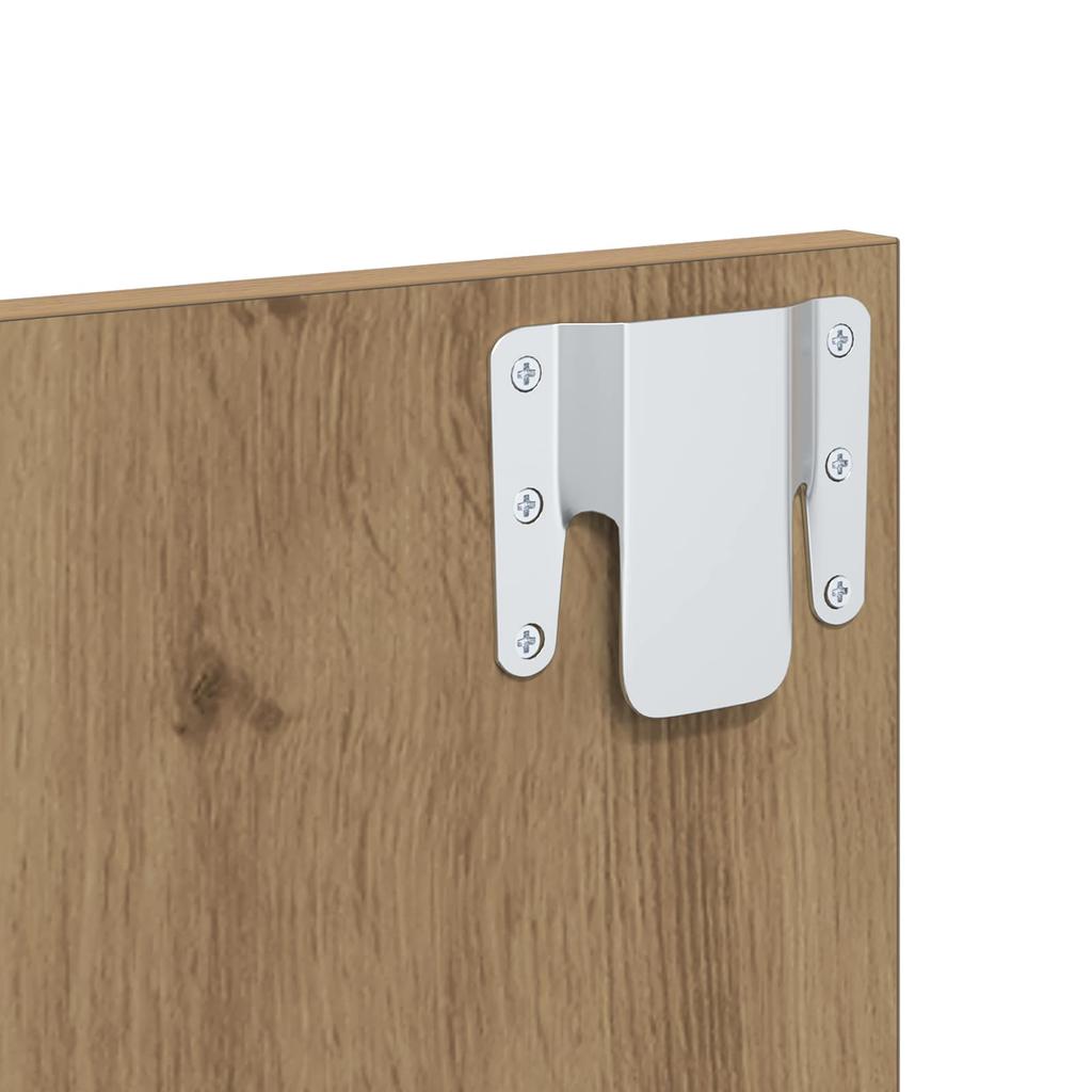 Headboard with Cabinets 3 pcs Artisan Oak Wood Based Material