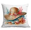 New Summer Glitter Beach Printed Pillow Case Holiday Seaside Tent Cushion Pillow Case